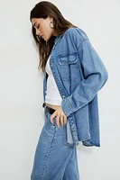 Chemise ample en denim et Tencel