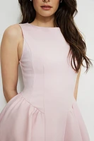 Minirobe évasée en tricot point de Rome Kerina