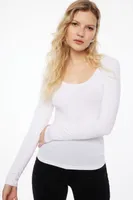 Harlynn Long Sleeve Jersey Scoop Neck Top