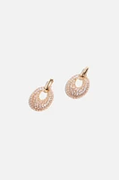 Gemmed Mini Door Knocker Earrings