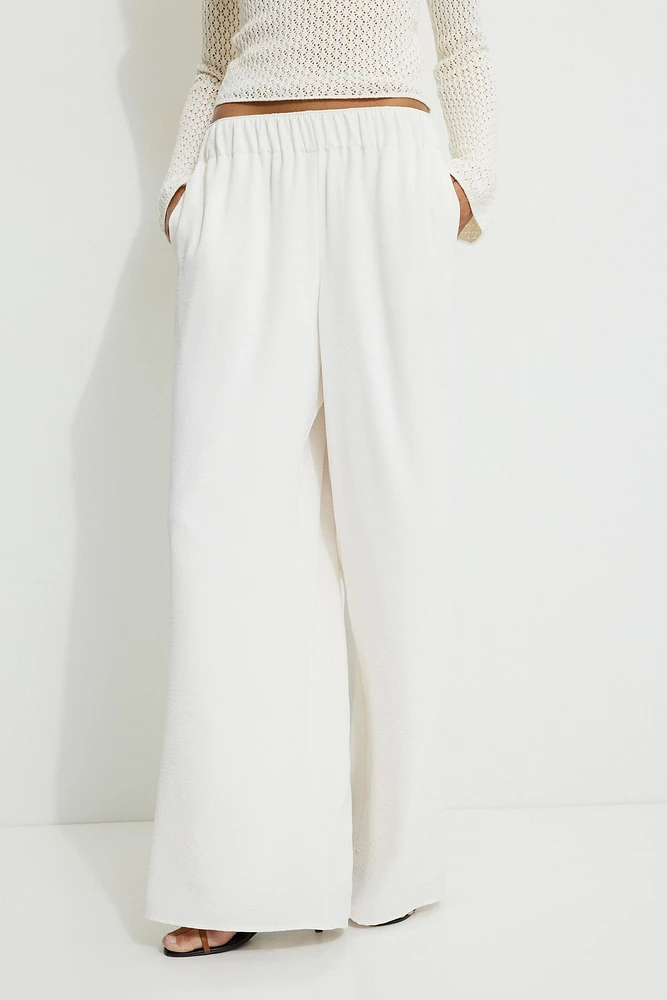 Pantalon à enfiler jambe large