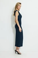 Textured Crewneck Maxi Dress