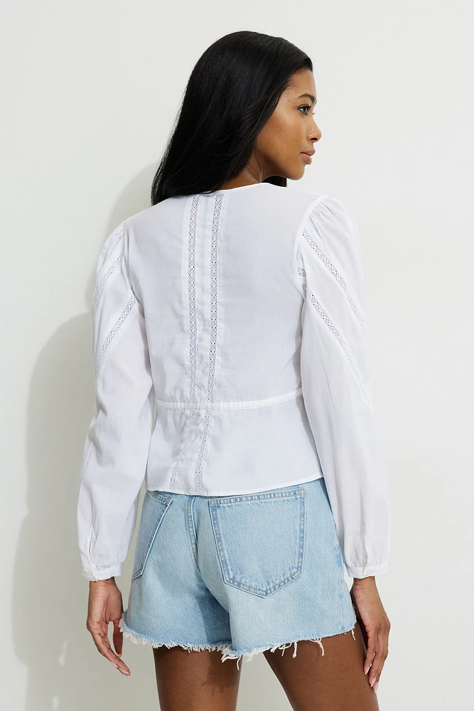 Blouse à manches bouffantes