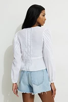 Blouse à manches bouffantes