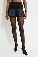 Pintuck Ruffled Mini Skort