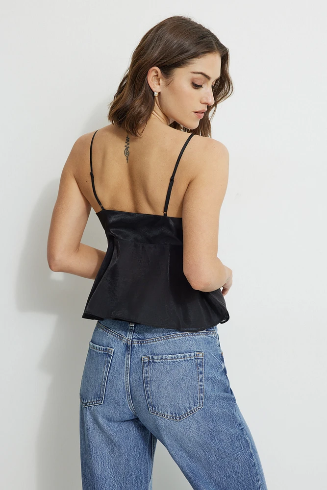 Camisole fleurie style nuisette