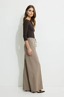 Drawstring Wide Leg Pants