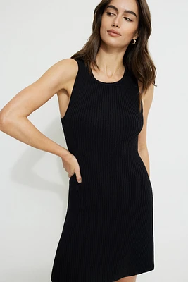 Marissa Ribbed Mini Sweater Dress