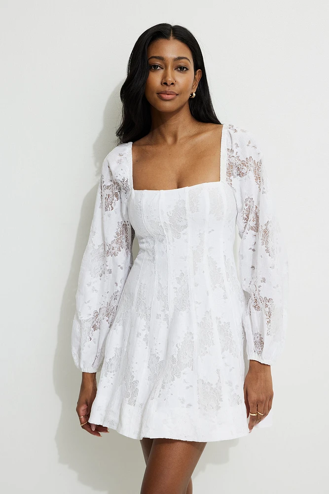 Minirobe Amelie à manches bouffantes