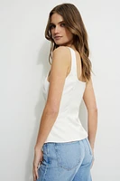 Camisole boutonnière en satin