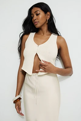 Veste en tricot à ouverture