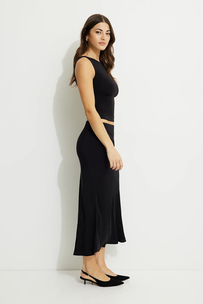 Jupe midi de style nuisette avec picot