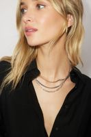 Collier superposé à chaînes trombone, serpent et plate