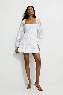 Minirobe Amelie à manches bouffantes