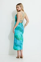 Robe maxi à dos ouvert