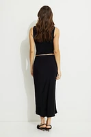 Jupe midi de style nuisette avec picot