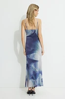 Robe maxi à col échancré Simona