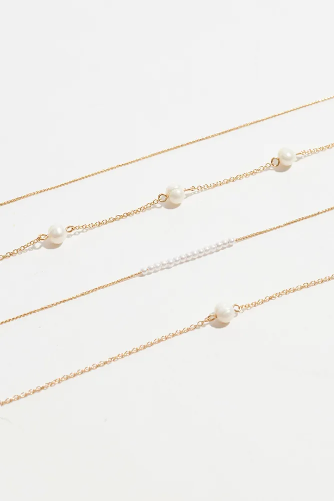 Collier superposé délicat à perles