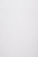 Ribbed Quarter Sleeve T Shirt