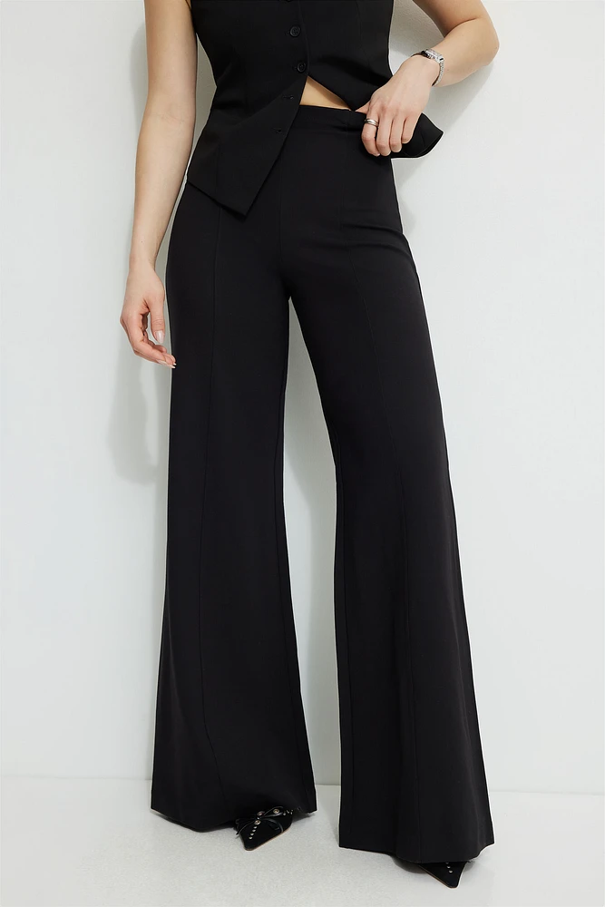 Wide Leg Ponte Pants