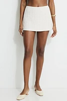 Minijupe-short texturée