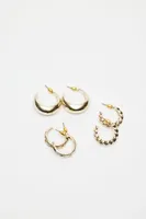 Ensemble de 3 paires d’anneaux d’oreilles