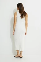 Robe maxi en tricot côtelé