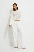 Pantalon à enfiler jambe large