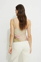 Printed Mesh Cami Top