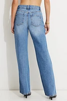 Jean Heidi à taille haute et jambe large