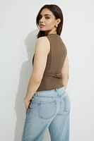 Veste sans manches à dos cintré Nelly