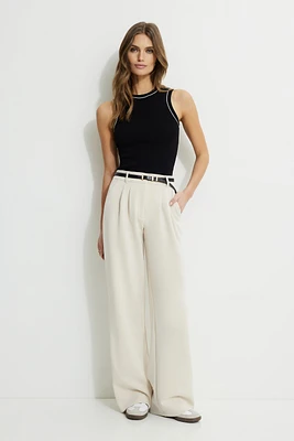 Pantalon à jambe large délavé Anywear en scuba