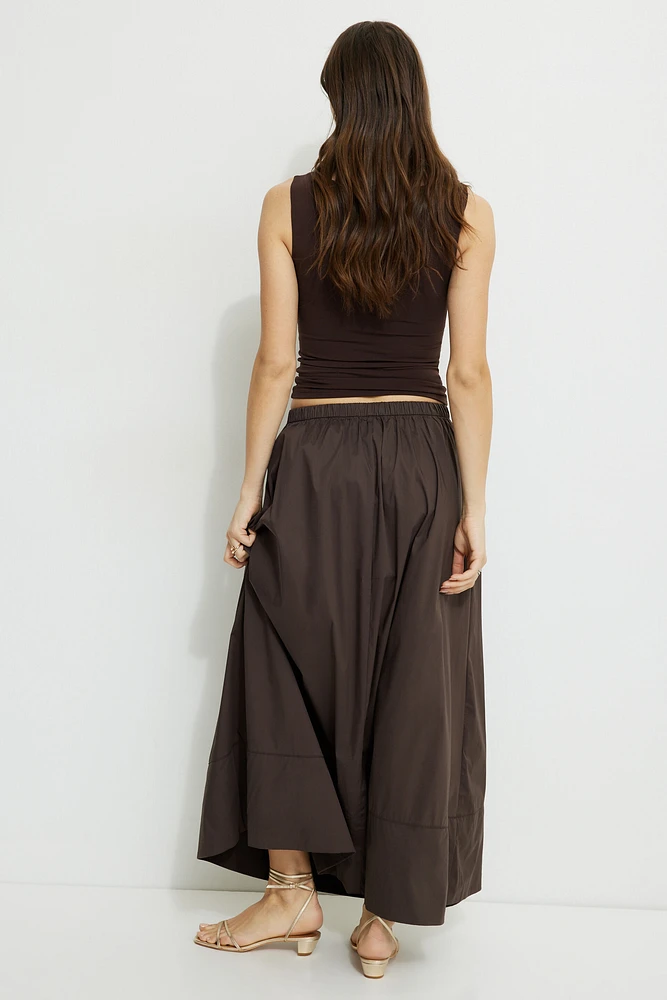 Jupe maxi volumineuse en popeline Lily