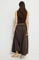 Jupe maxi volumineuse en popeline Lily