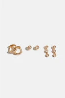 3-Pack Gemstone Earrings