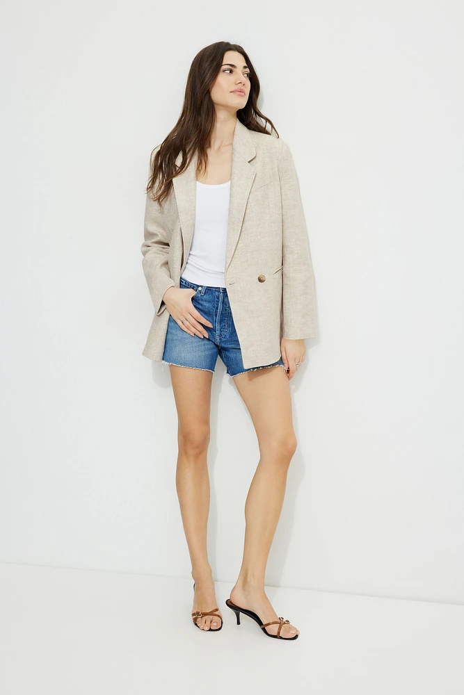 Noa Oversized Linen Blazer