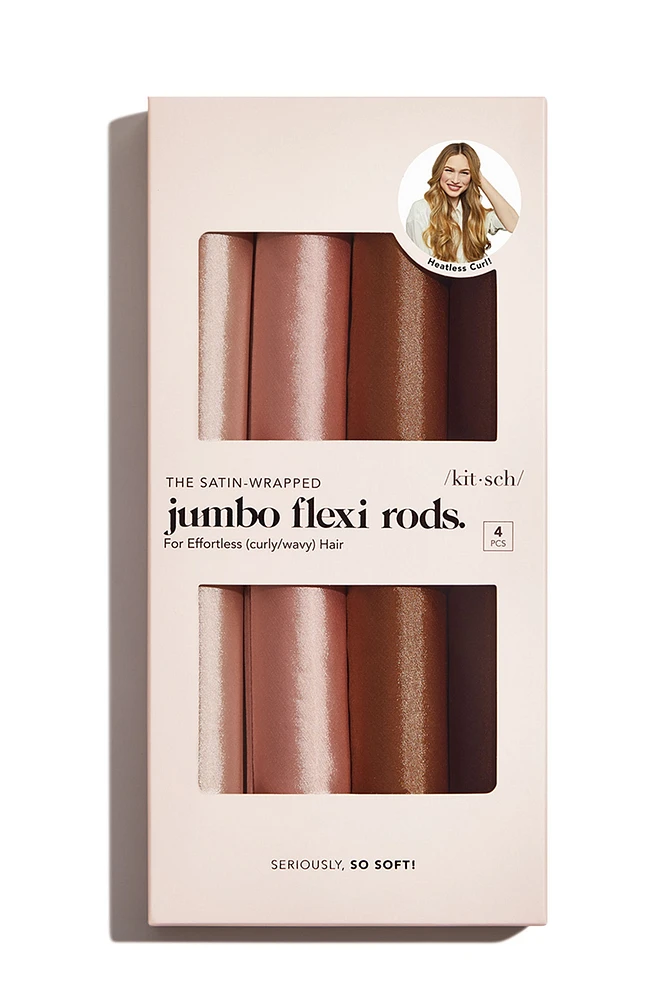 KITSCH | Paquet de 4 rouleaux-tiges jumbo pour les cheveux