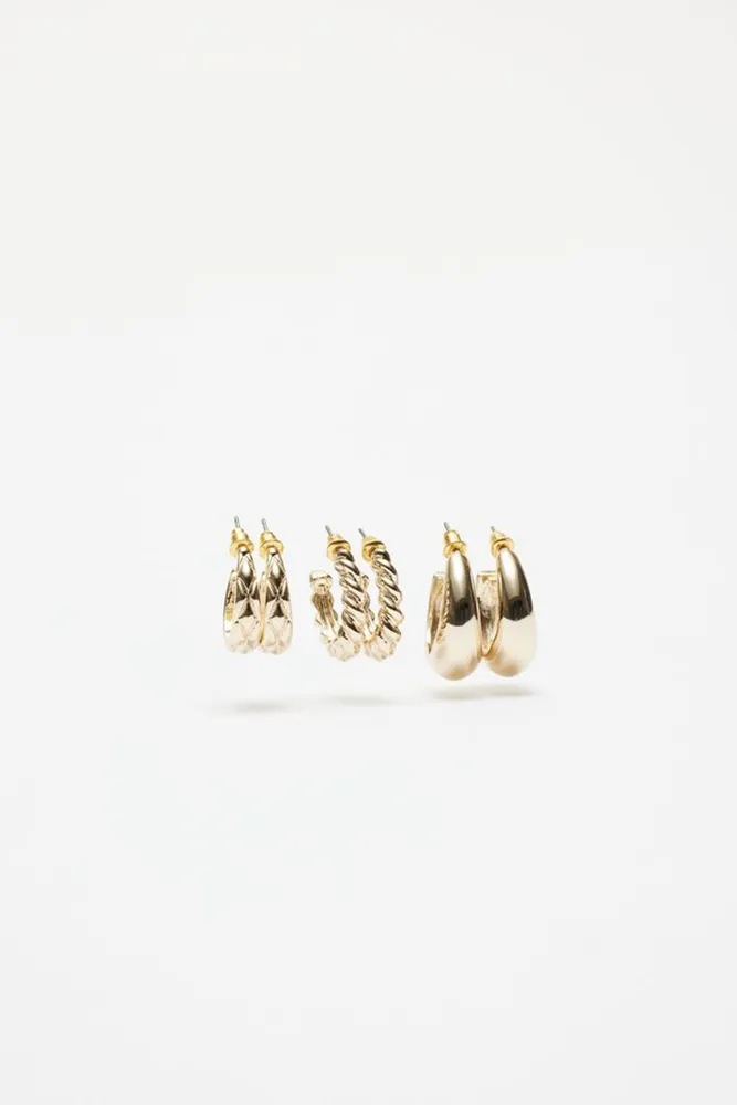 Ensemble de 3 paires d’anneaux d’oreilles