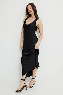Roux Satin Maxi Slip Dress