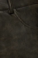 Pantalon droit en faux cuir Justina