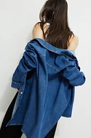 Chemise ample en denim et Tencel