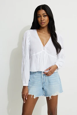 Blouse à manches bouffantes