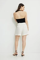 Short mi-cuisse pliss