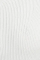 Ribbed Quarter Sleeve Polo Sweater