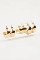 Ensemble de 3 paires d'anneaux d’oreilles massifs