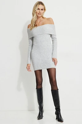 Minirobe évasée à épaules dégagées Heavenlyarn