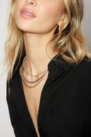 Collier superposé à chaînes trombone, serpent et plate