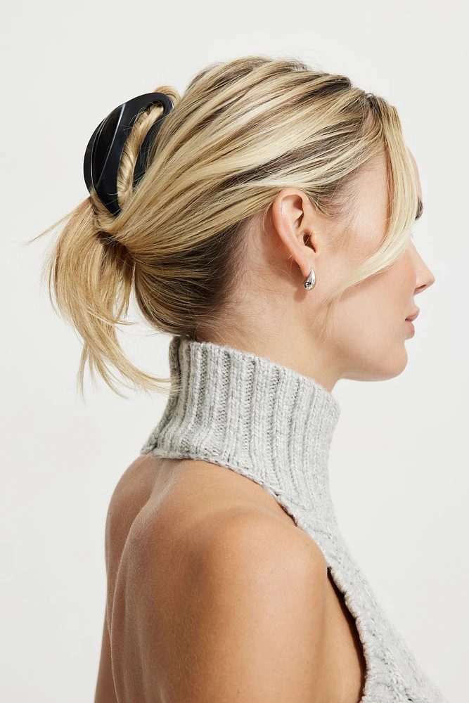 Pince à cheveux arrondie en acétate