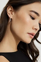 Ensemble de 3 paires d’anneaux d’oreilles ornés de pierres