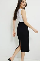 Jupe midi en tricot point de Rome